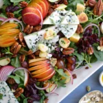 Autumn Apple Spinach Salad with Bacon and Candied Pecans
