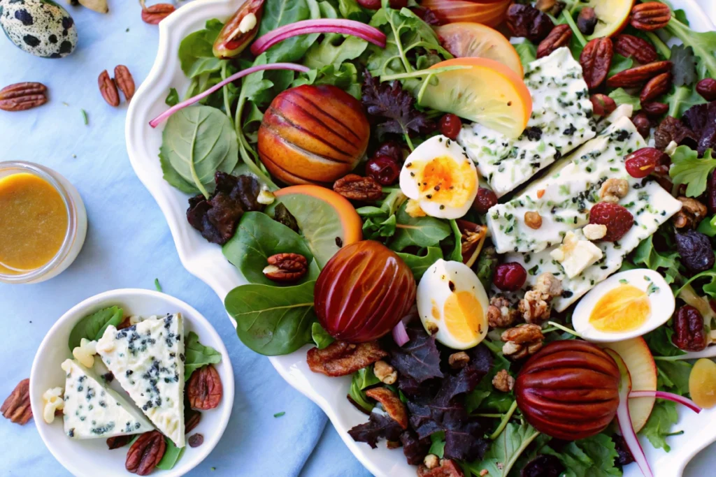 Autumn Apple Spinach Salad with Bacon and Candied Pecans