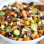 Brown Butter Pasta with Sweet Potatoes and Brussels Sprouts