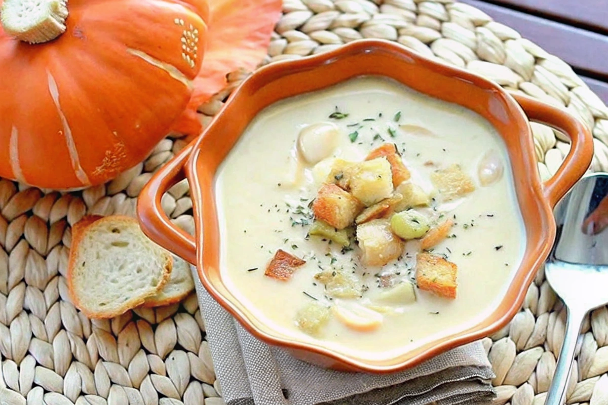 Classic Creamy Roasted Garlic Soup