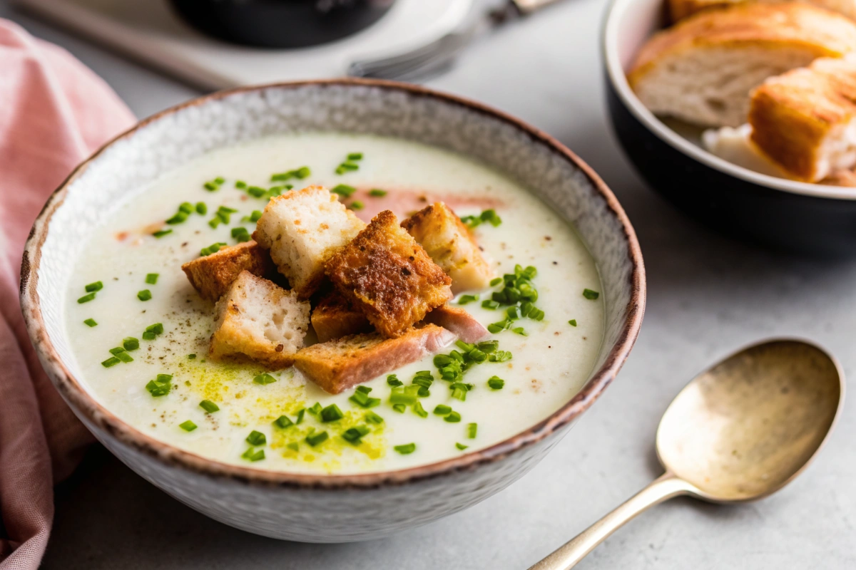 Cozy Roasted Garlic And Potato Soup
