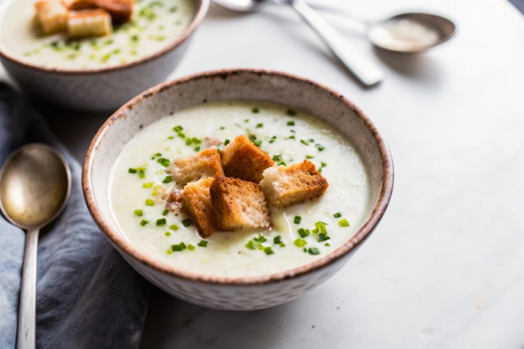 Cozy Roasted Garlic And Potato Soup