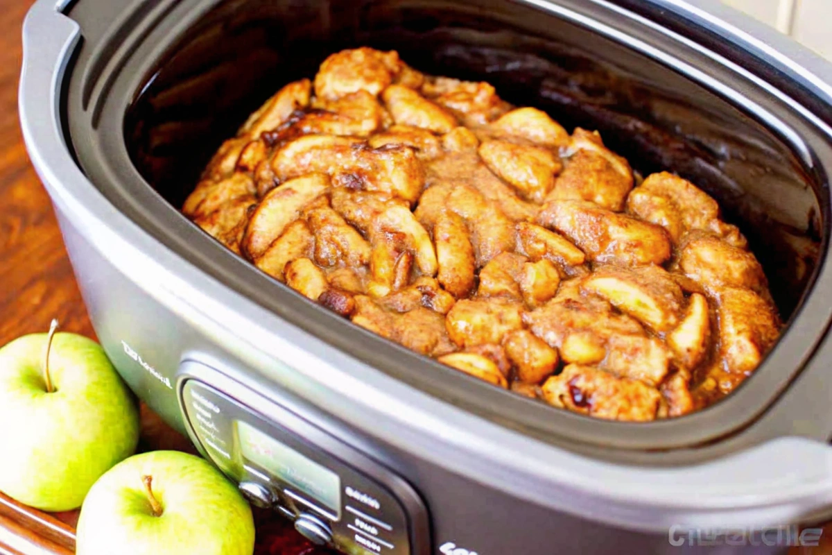 Crock Pot Caramel Apple Rolls