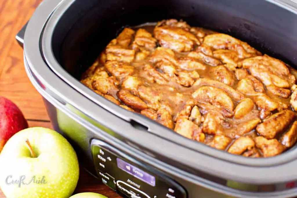 Crock Pot Caramel Apple Rolls