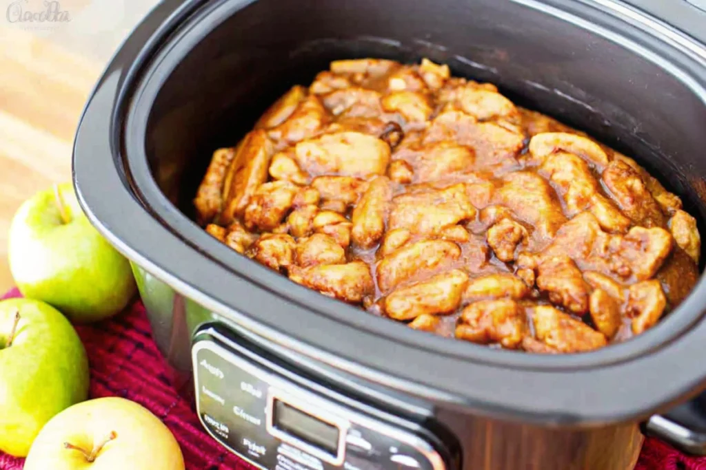 Crock Pot Caramel Apple Rolls