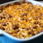 Crockpot Cheesy Beef and Macaroni Casserole