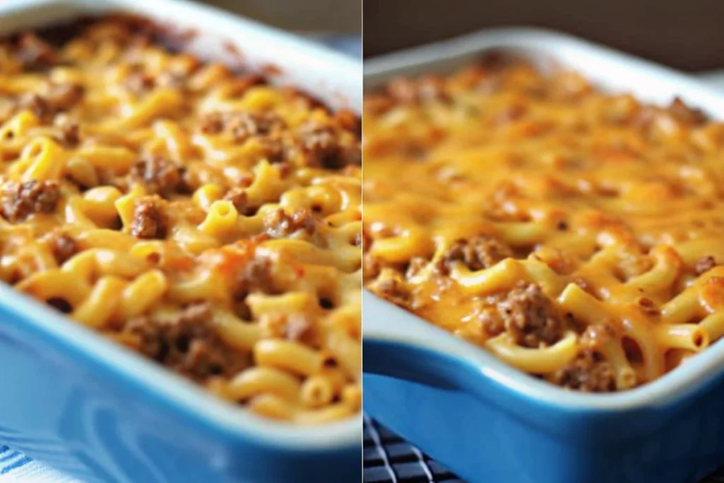 Crockpot Cheesy Beef and Macaroni Casserole