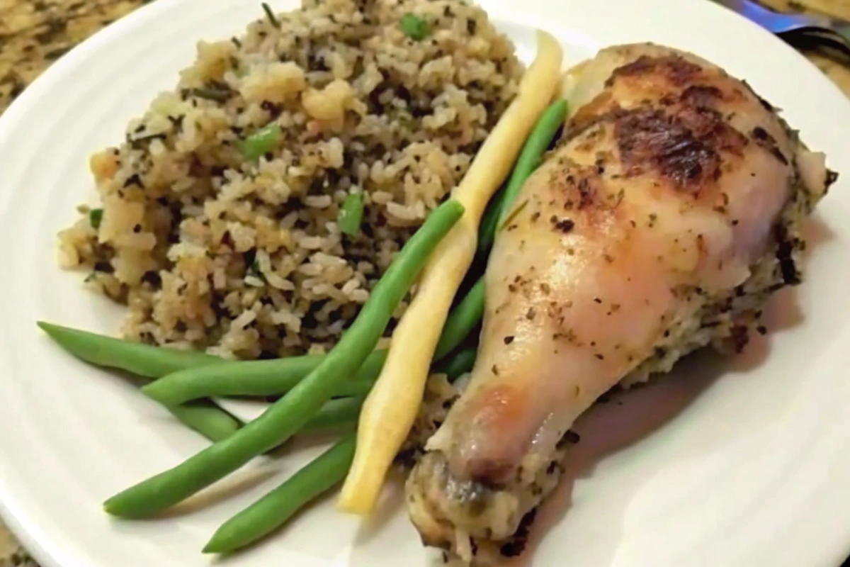 Crockpot Chicken Legs over Rice