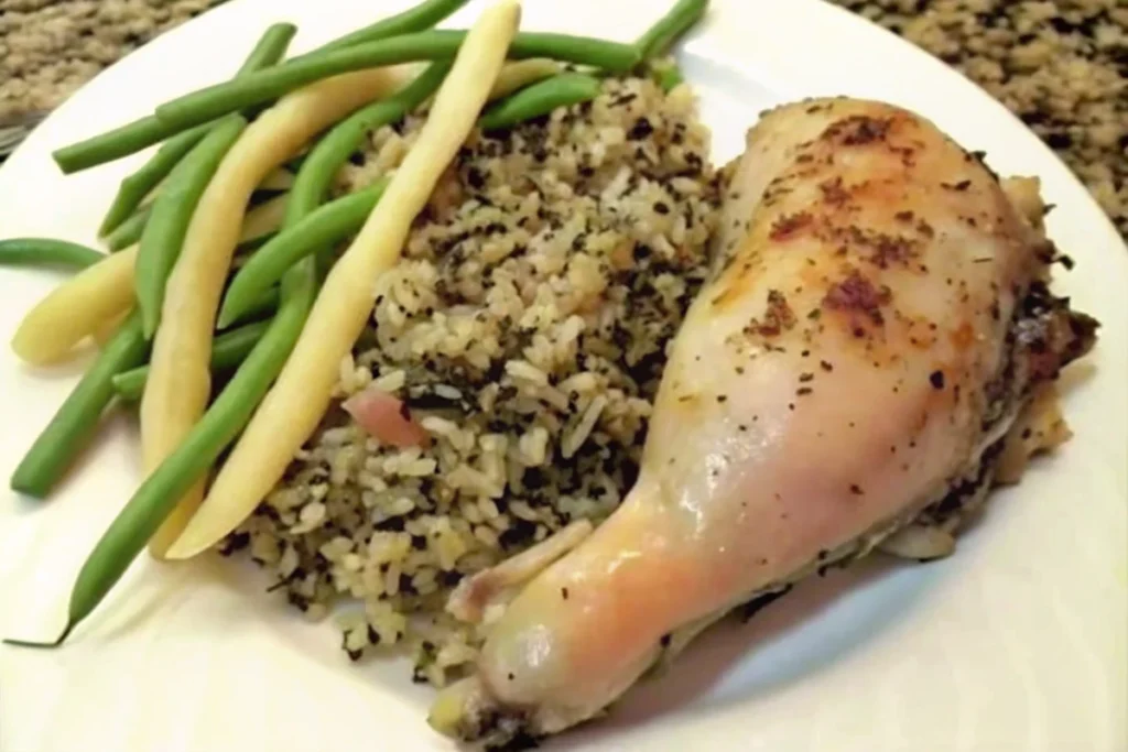 Crockpot Chicken Legs over Rice