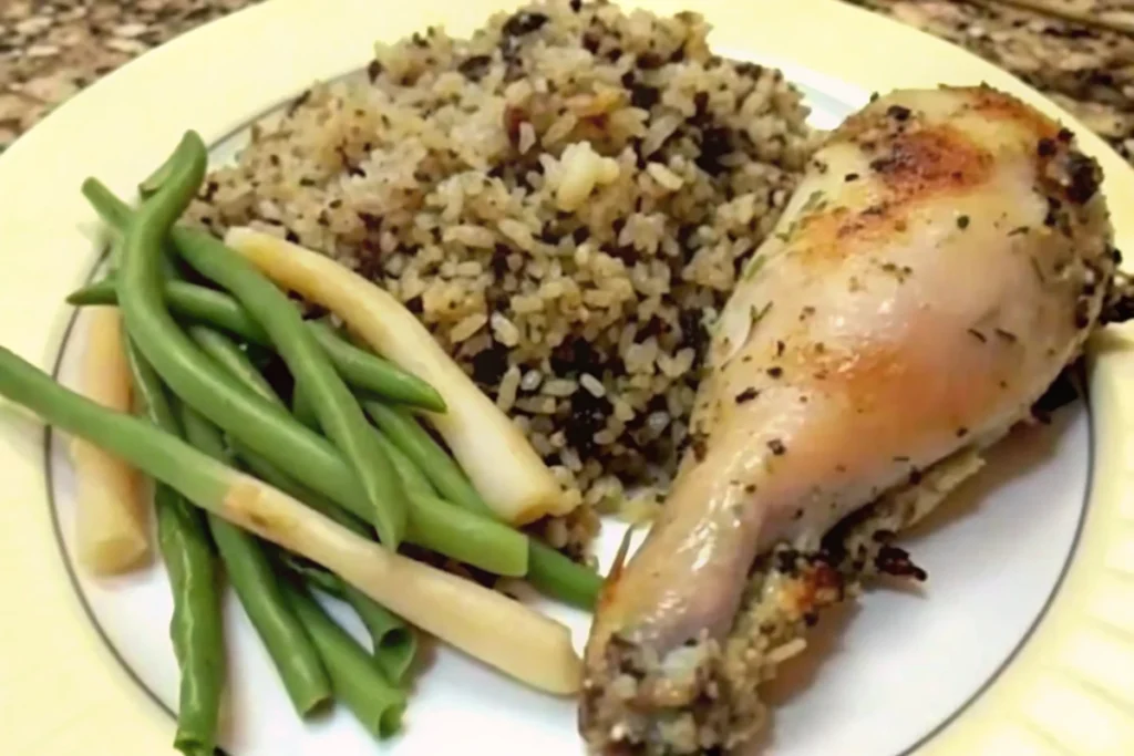 Crockpot Chicken Legs over Rice