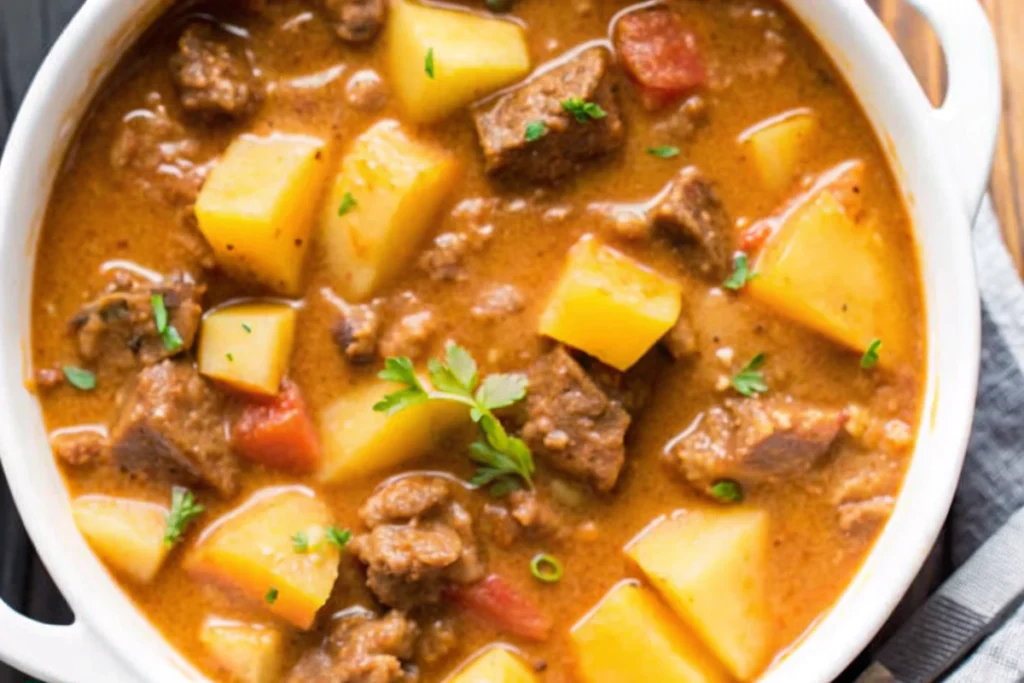 Crockpot Chunky Beef and Potato Stew