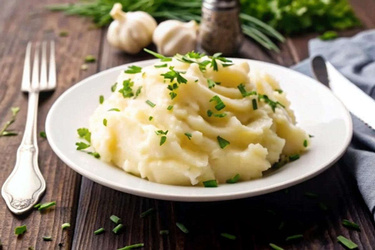 Crockpot Garlic Mashed Potatoes