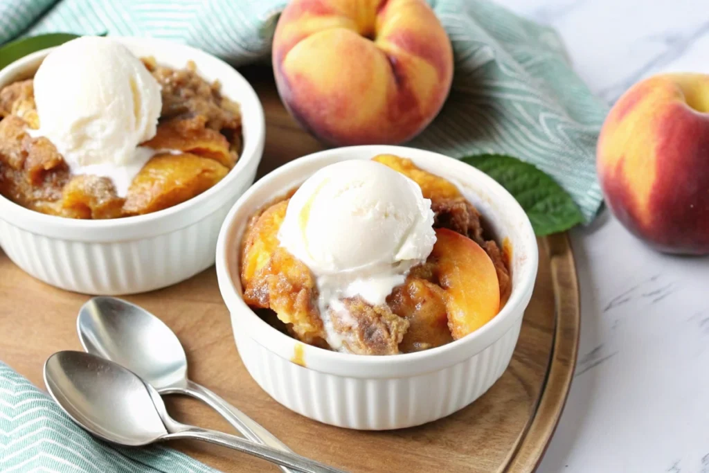 Crockpot Peach Cobbler