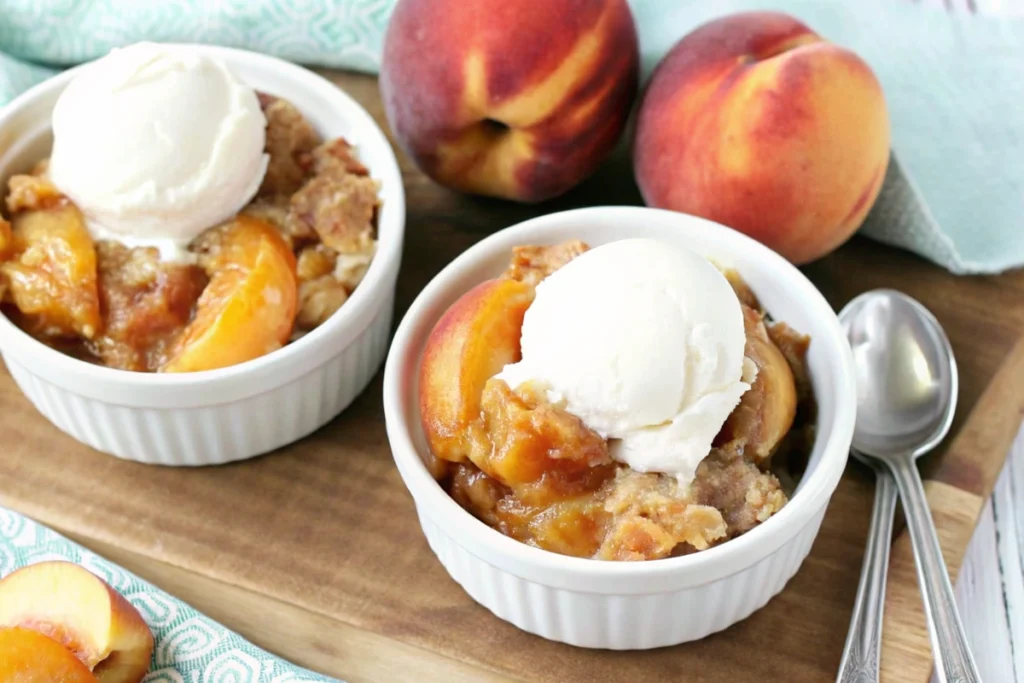 Crockpot Peach Cobbler