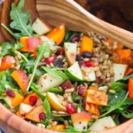 Fall Farro Salad with Roasted Butternut Squash and Apples
