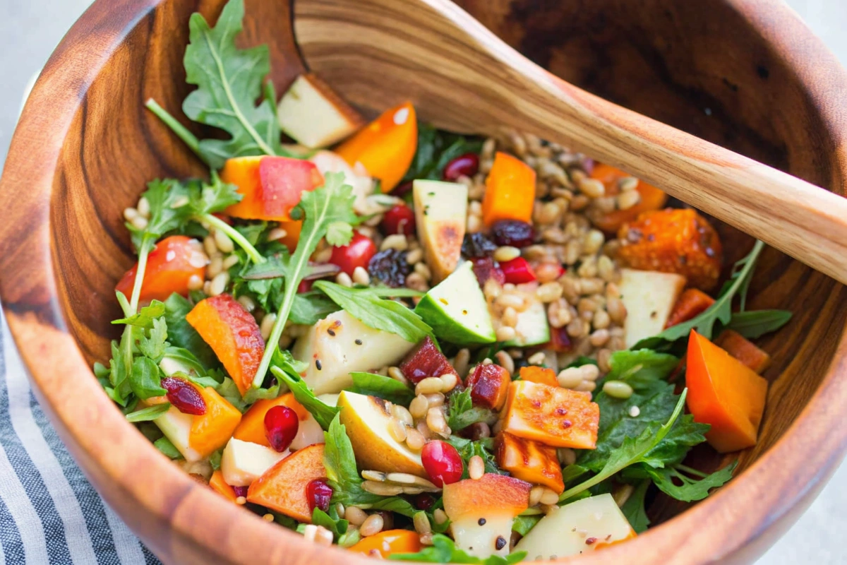 Fall Farro Salad with Roasted Butternut Squash and Apples