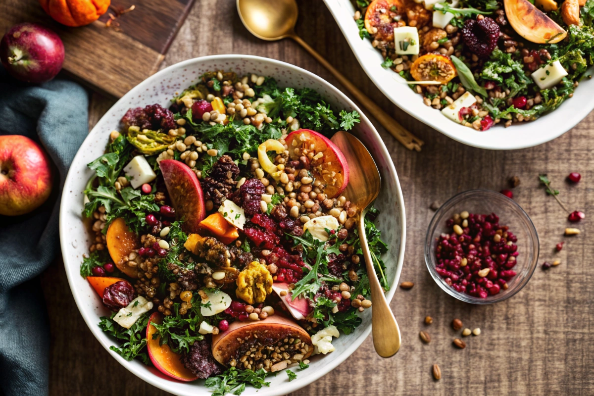 Fall Harvest Roasted Butternut Squash and Pomegranate Salad