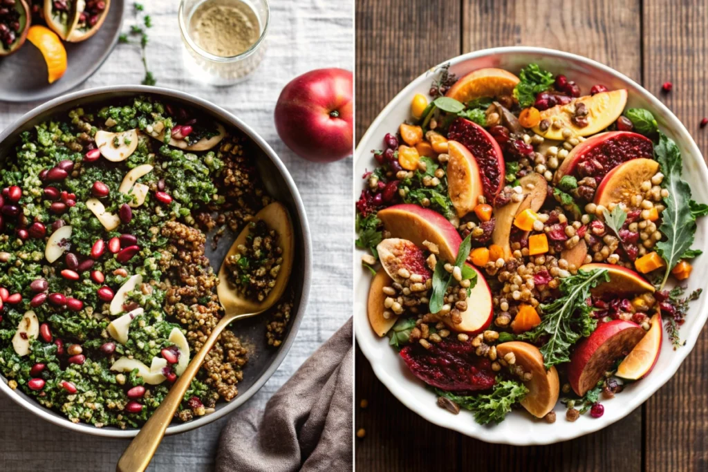 Fall Harvest Roasted Butternut Squash and Pomegranate Salad