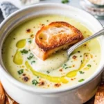 French-Inspired Garlic Soup with Toasted Croutons