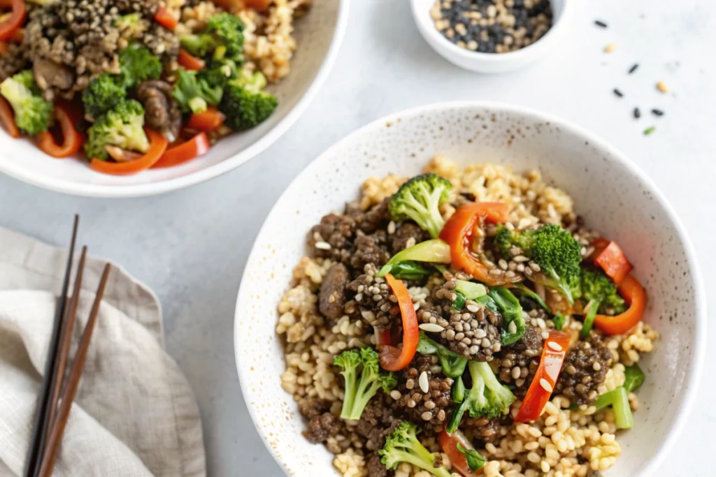 Ground Beef and Broccoli