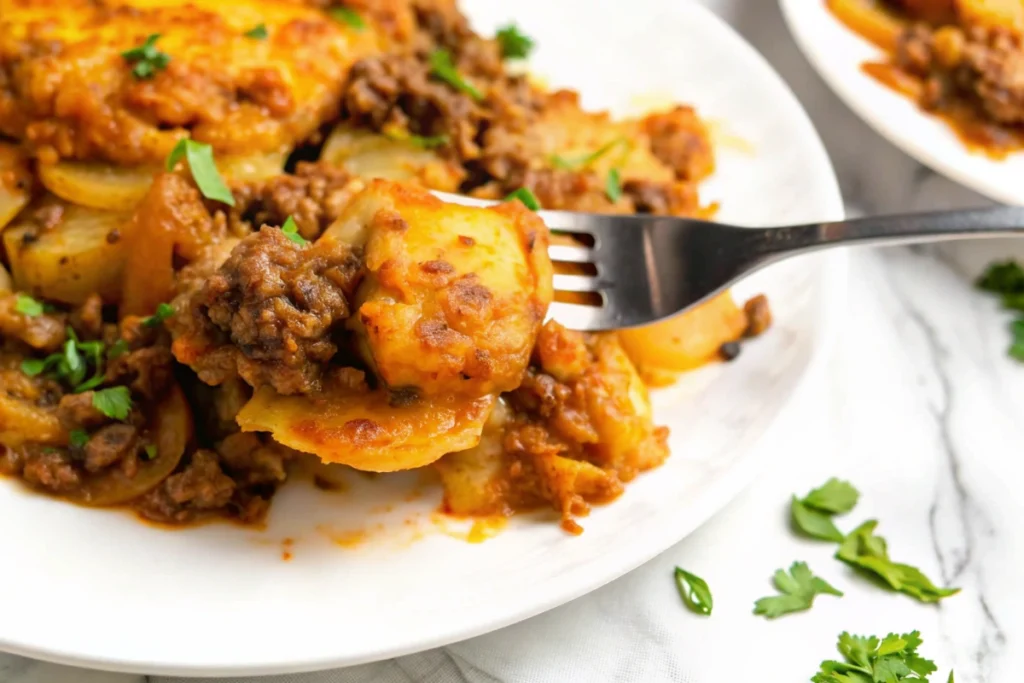 Ground Beef and Potato Casserole