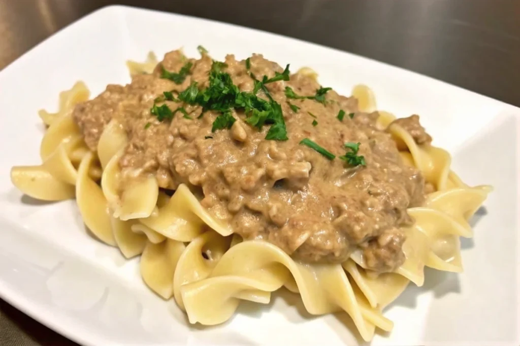Ground Turkey Stroganoff