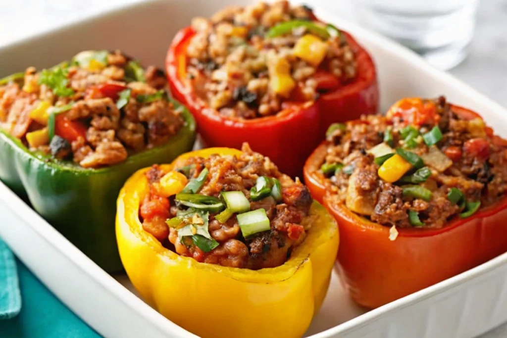 Ground Turkey Stuffed Peppers