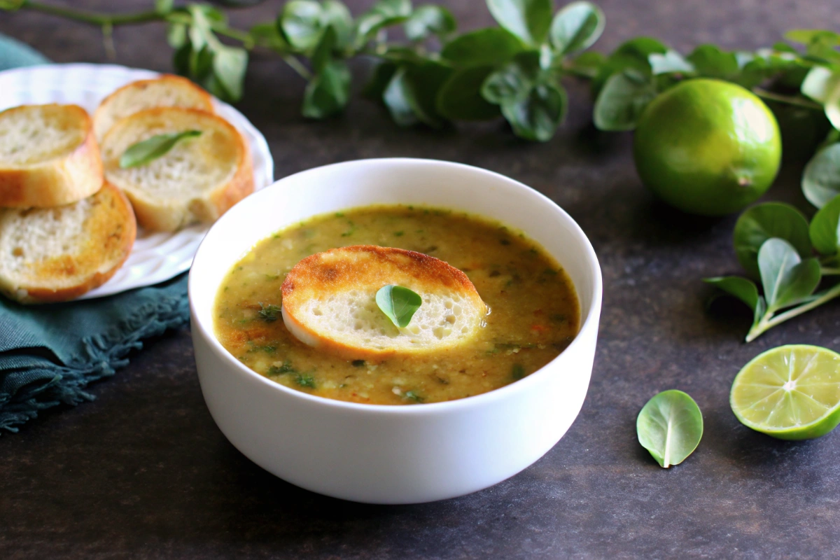 Mexican-Style Garlic Soup with a Hint of Lime