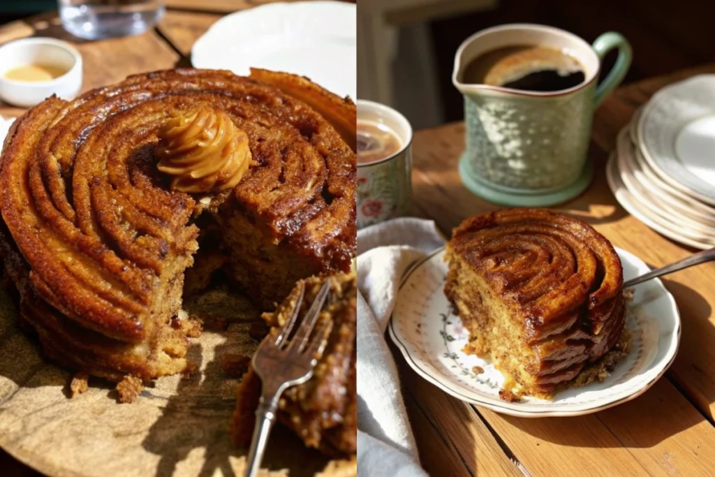 Pumpkin Cinnamon Roll Pancakes