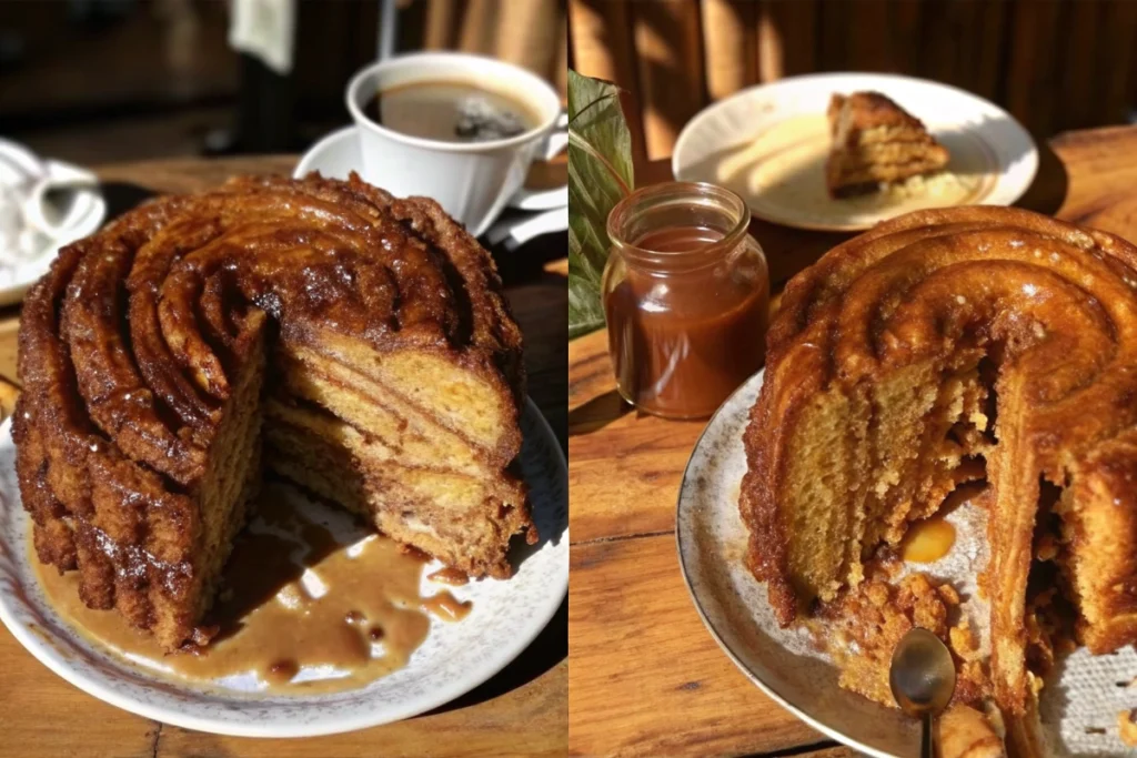 Pumpkin Cinnamon Roll Pancakes