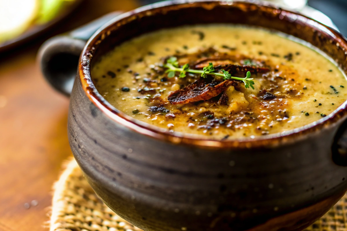 Rich and Creamy Garlic And Mushroom Soup