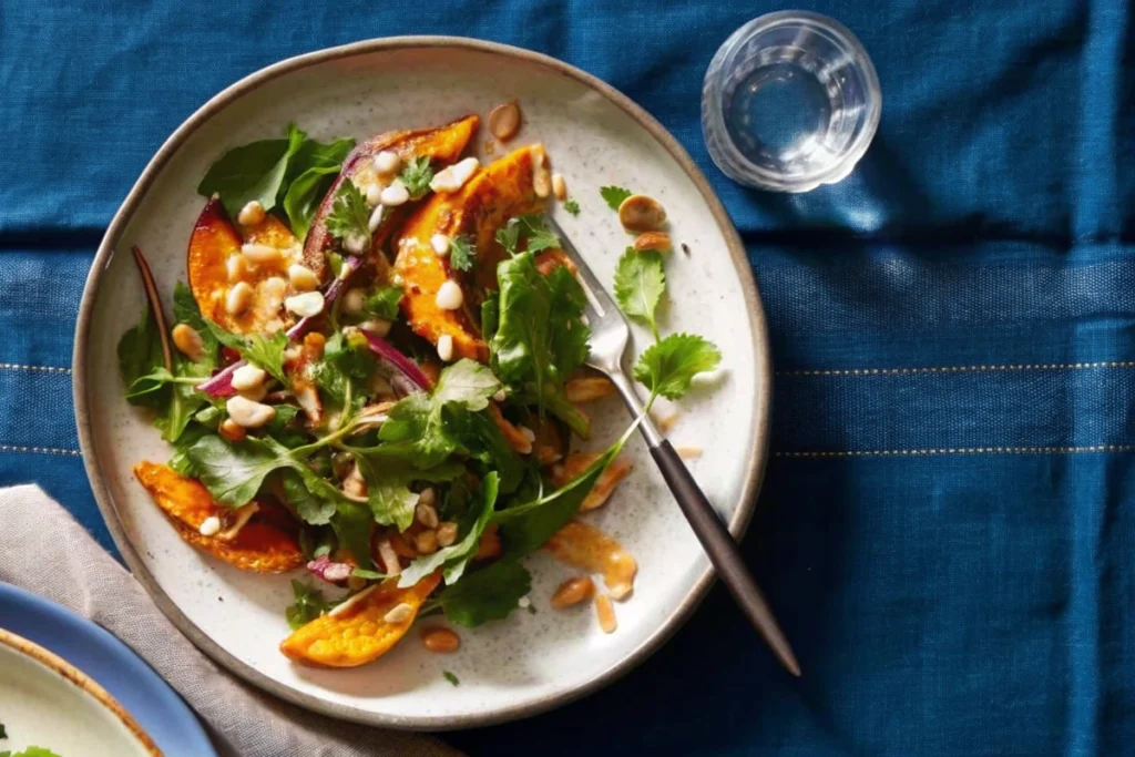 Roasted Butternut Squash Salad with Tahini Vinaigrette