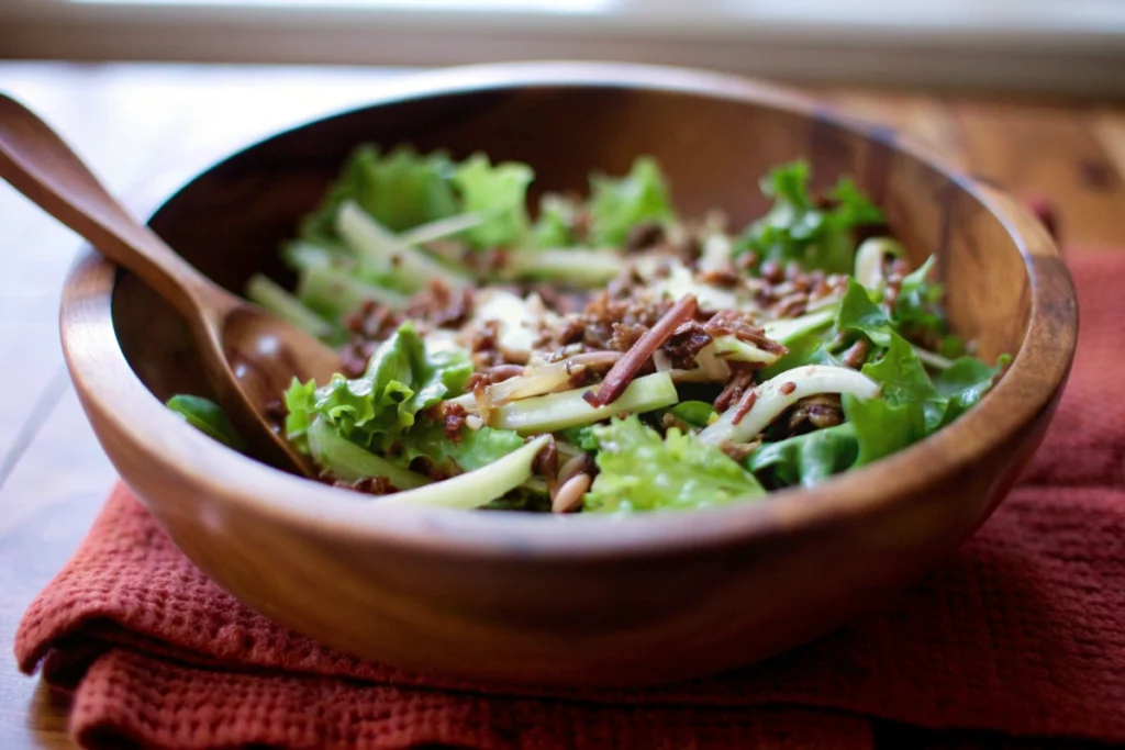 Simple Fall Green Salad with Apples and Pecans