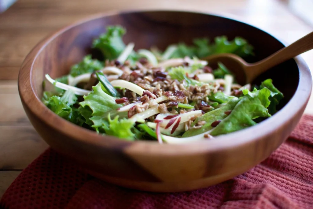 Simple Fall Green Salad with Apples and Pecans