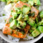 Avocado Salmon Rice Bowl