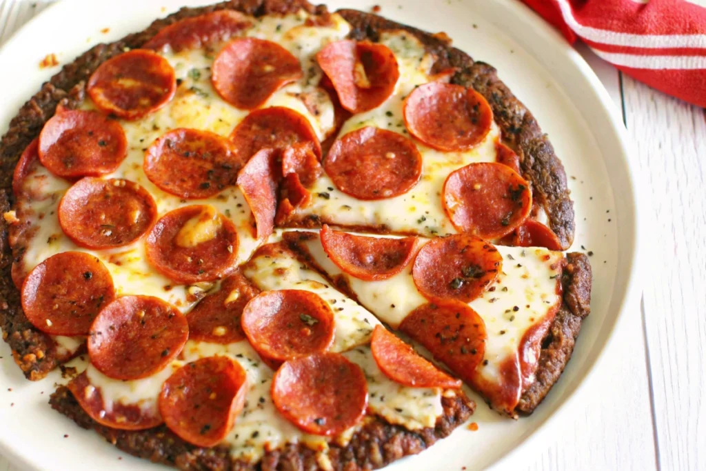 Beef-Crust Pizza - Meatzza