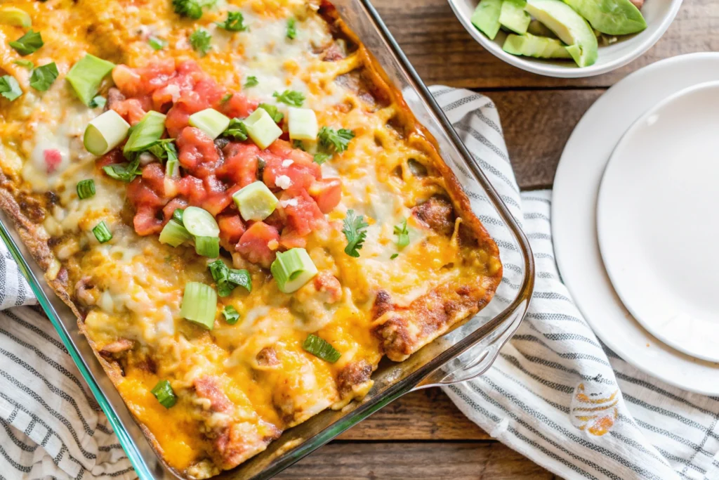 Cheesy Ground Beef Enchiladas