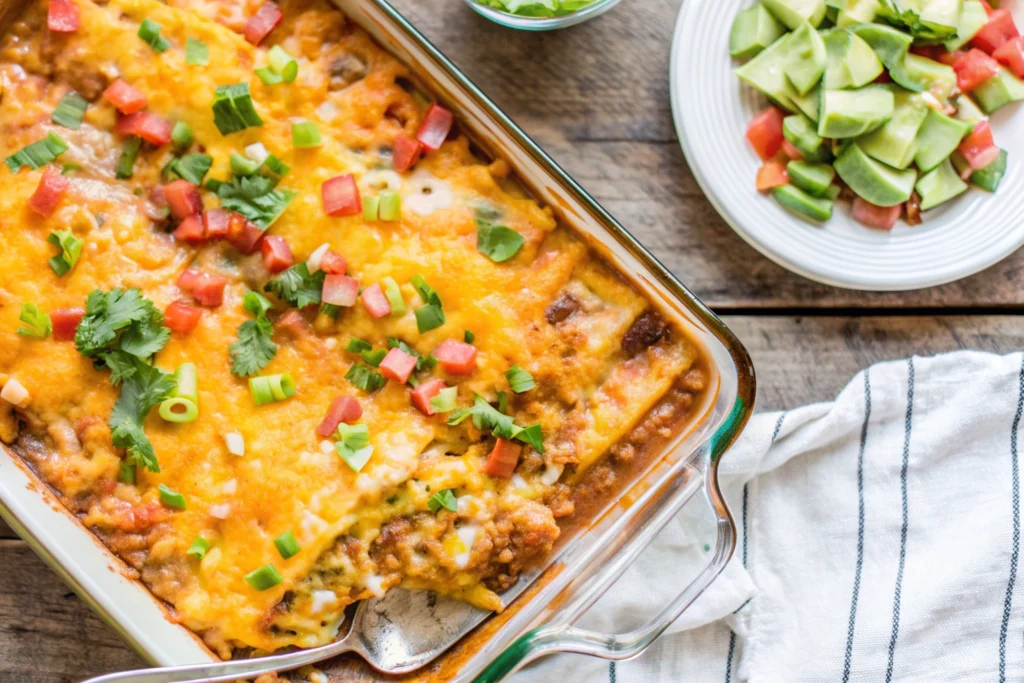Cheesy Ground Beef Enchiladas