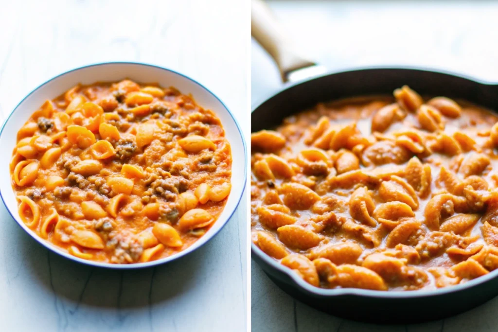 Creamy Beef and Shells