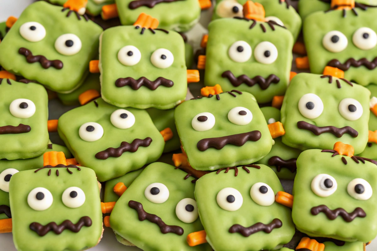 Frankenstein Pretzels