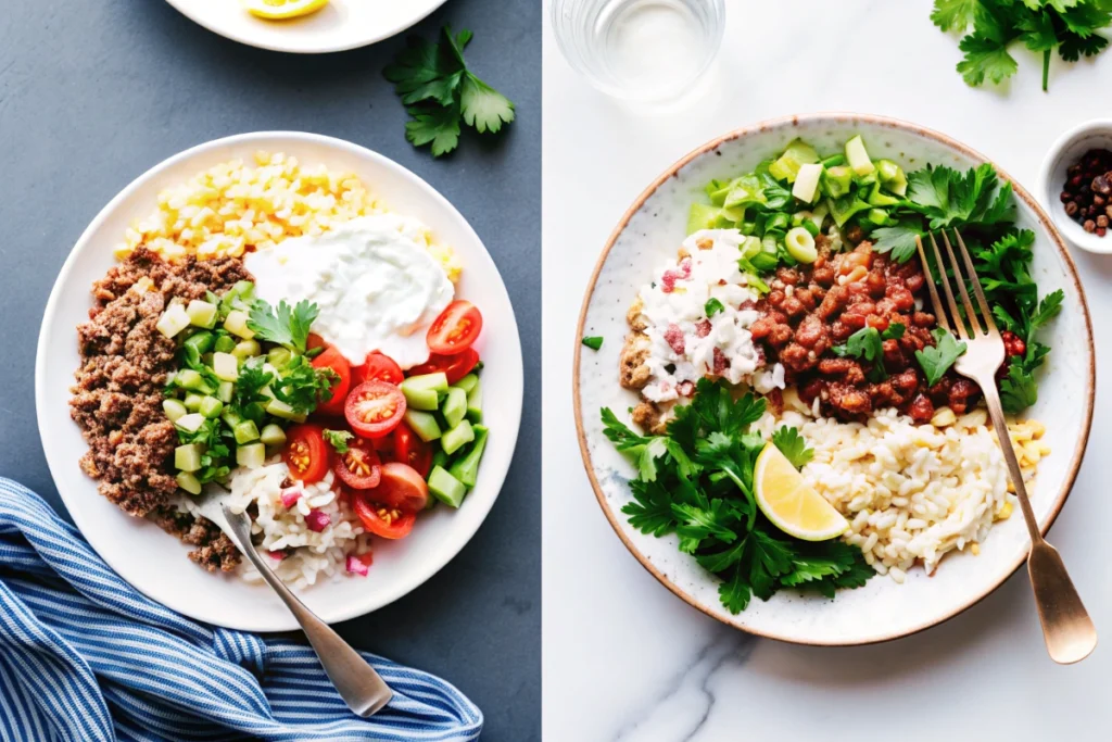 Greek Ground Turkey Salad Bowl