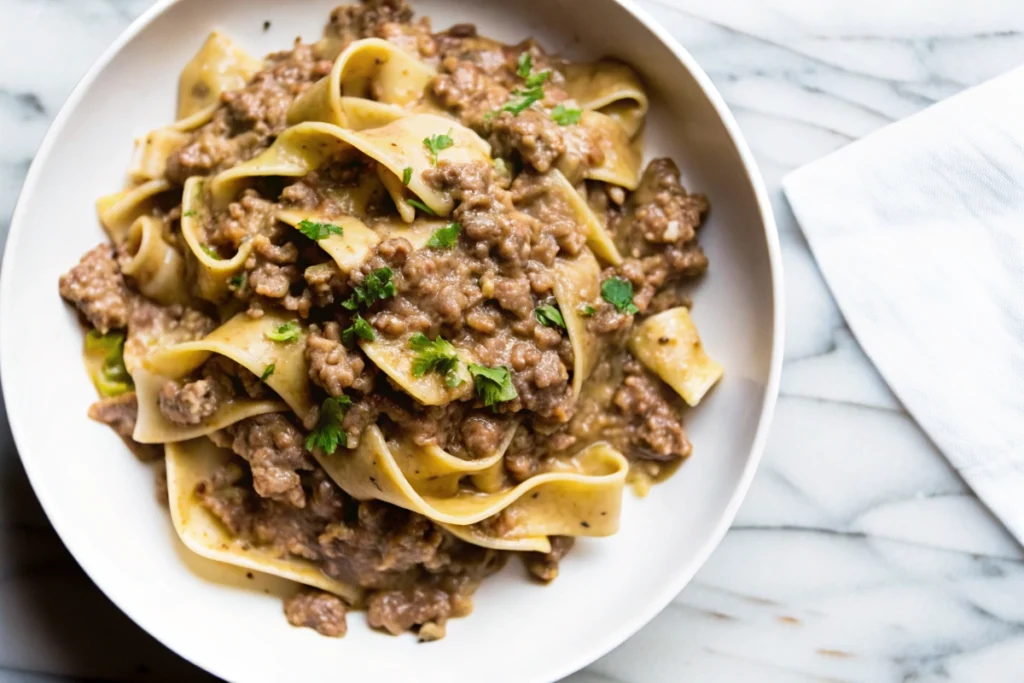 Ground Beef and Noodles