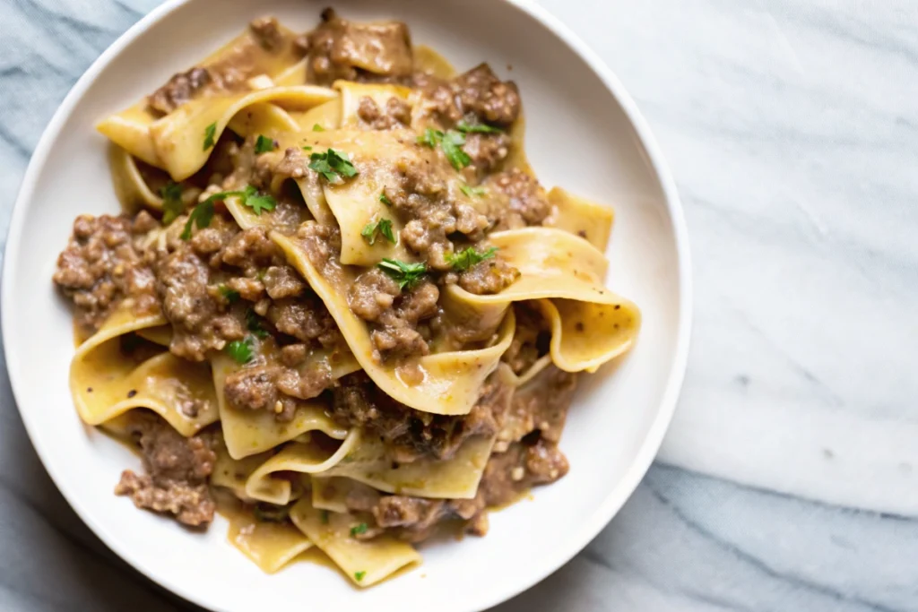 Ground Beef and Noodles