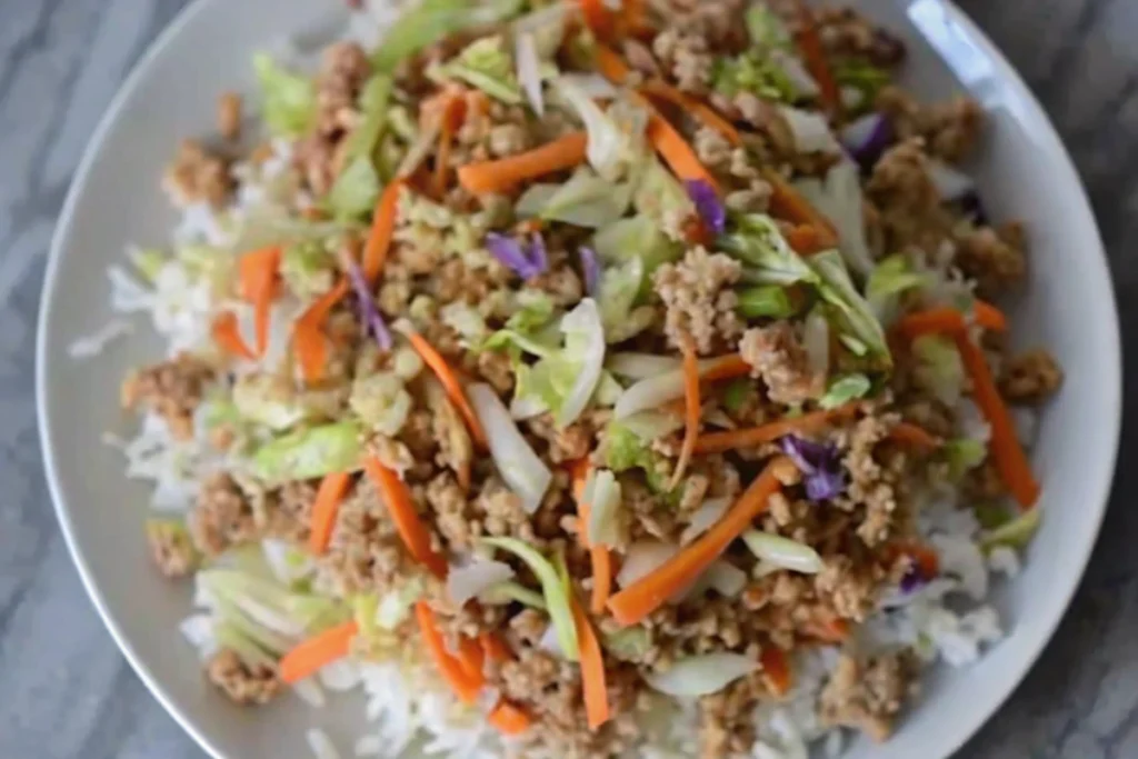 Ground Turkey Egg Roll in a Bowl