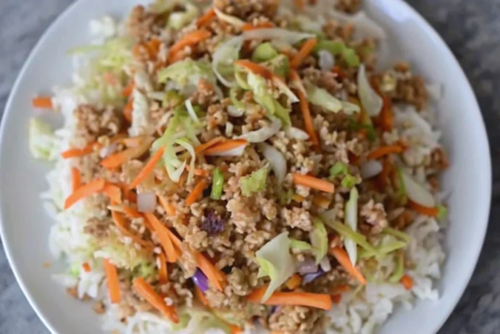 Ground Turkey Egg Rolls in a Bowl