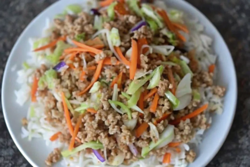 Ground Turkey Egg Rolls in a Bowl