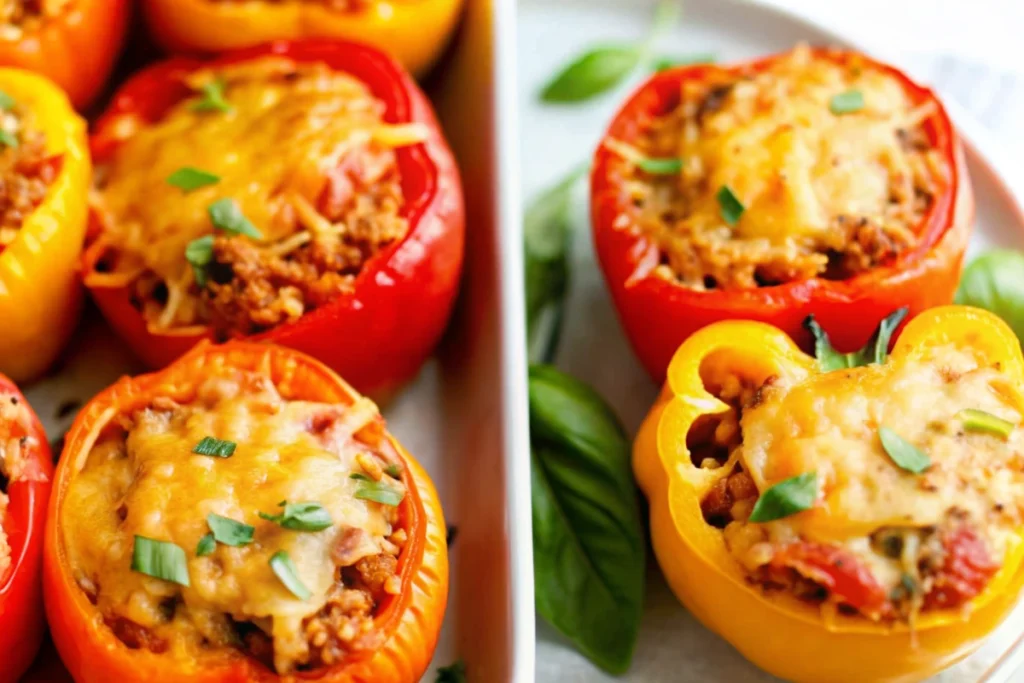Ground Turkey Stuffed Bell Peppers