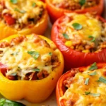 Ground Turkey Stuffed Bell Peppers