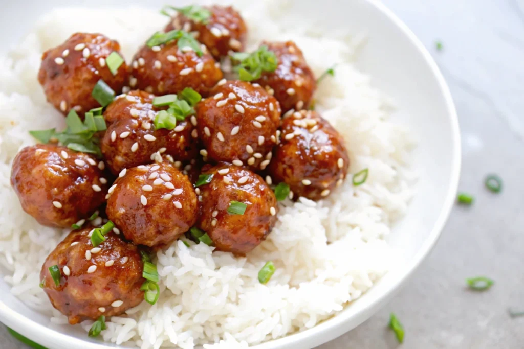 Honey Teriyaki Turkey Meatballs