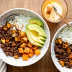 Hot Honey Ground Beef Bowl